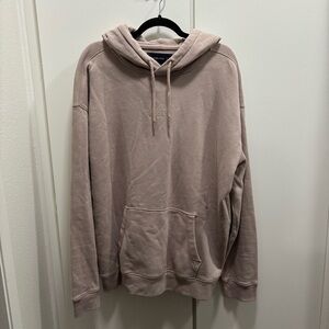 Abercrombie & Fitch Men’s XL Light Brown Hood Sweatshirt Preppy Spellout
